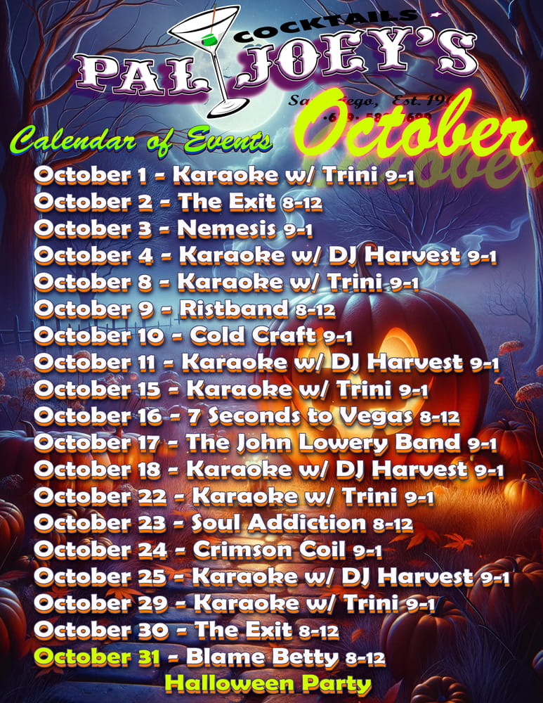 October 2026 Schedule