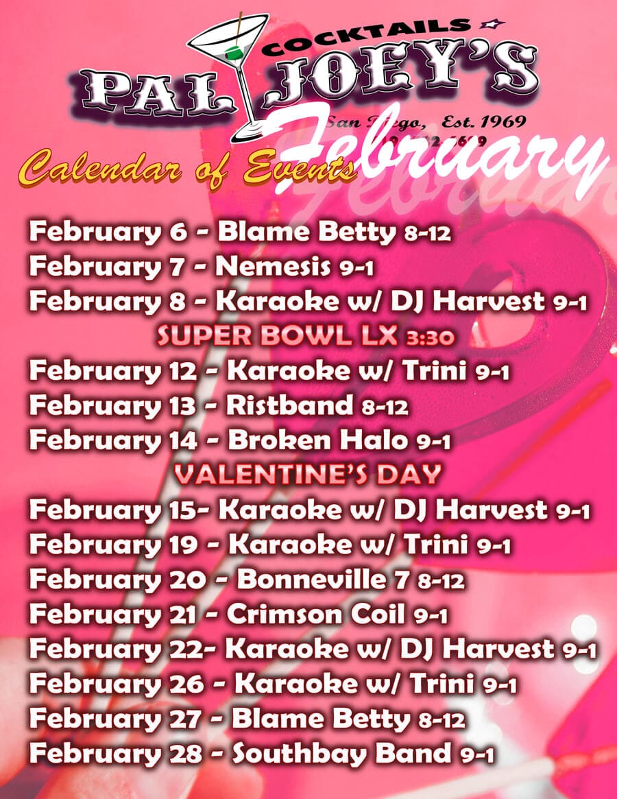February 2026 Schedule min